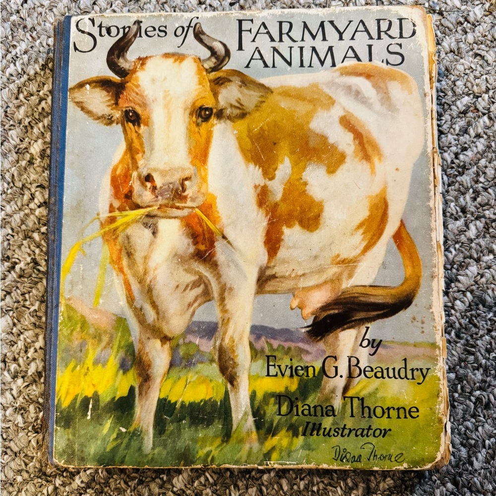 Vintage Book: stories of farmyard animals by Evien G. Beaudry 1934